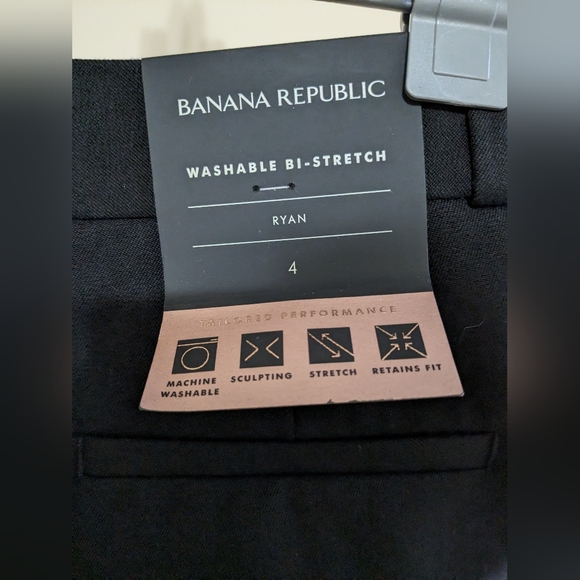 NWT Banana Republic Ryan Black Straight Leg Pants Sz 4 - Picture 4 of 6
